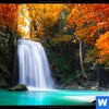 Bild Edelstahloptik Wasserfall Im Wald Quadrat Zoom